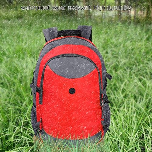 Miniatura 6 de Mochila de senderismo para ciclismo, mochila solar para camping, mochila de viaje de carga, bolsa de hombro para ciclismo, senderismo, camping, Rojo