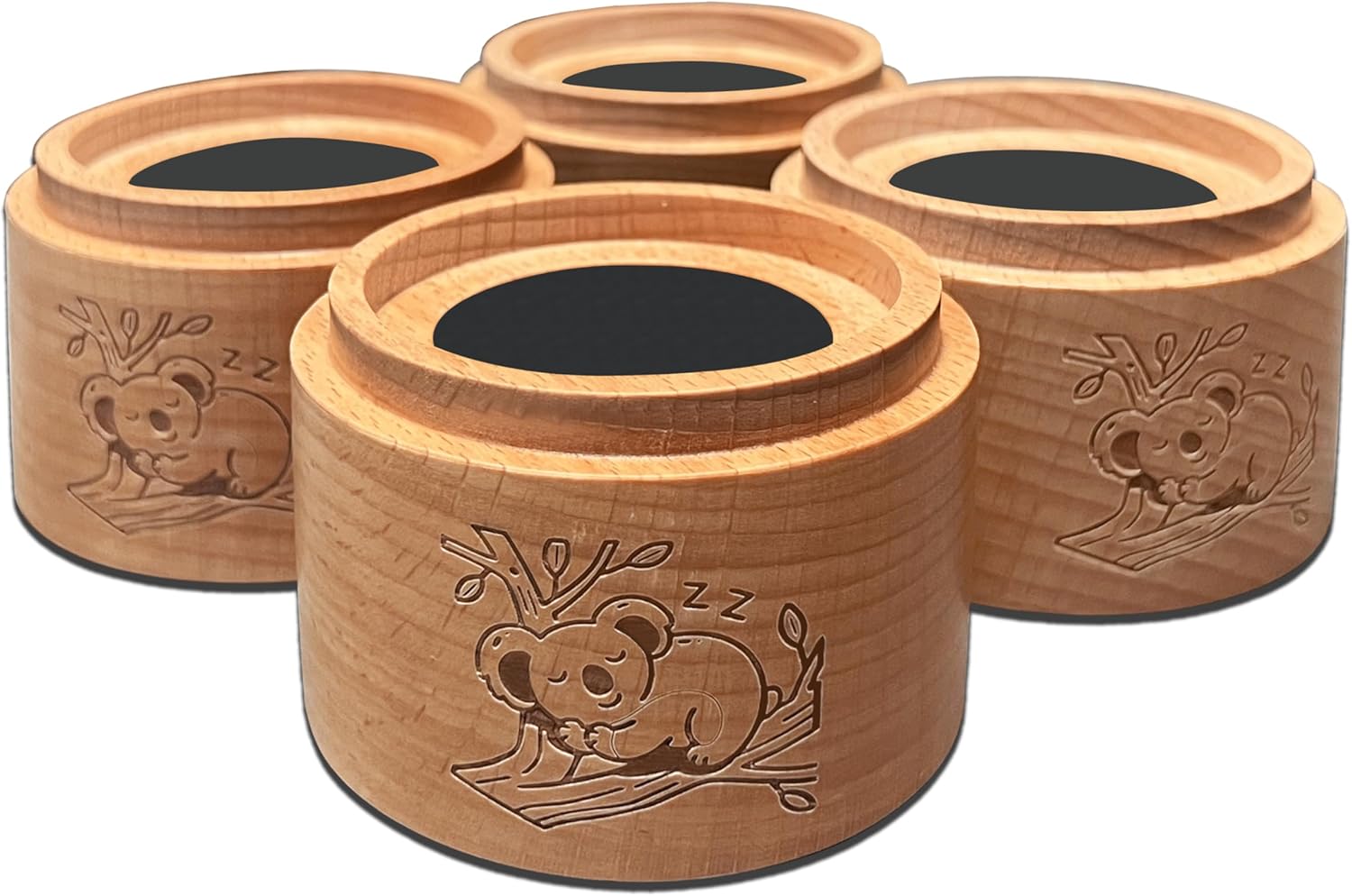 2‘’Heavy Duty Bed Risers Solid Hardwood ，2 Inch Bed Risers for Storage, Non-Slip Wooden Furniture Risers to Lift and Stabilize Bed, Couch, Desk for Easy Cleaning (Set of 4)