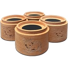 2Heavy Duty Bed Risers Solid Hardwood ,2 Inch Bed Risers for Storage, Non-Slip Wooden Furniture Risers to Lift and Stabilize Bed, Couch, Desk for Easy Cleaning Set of 4