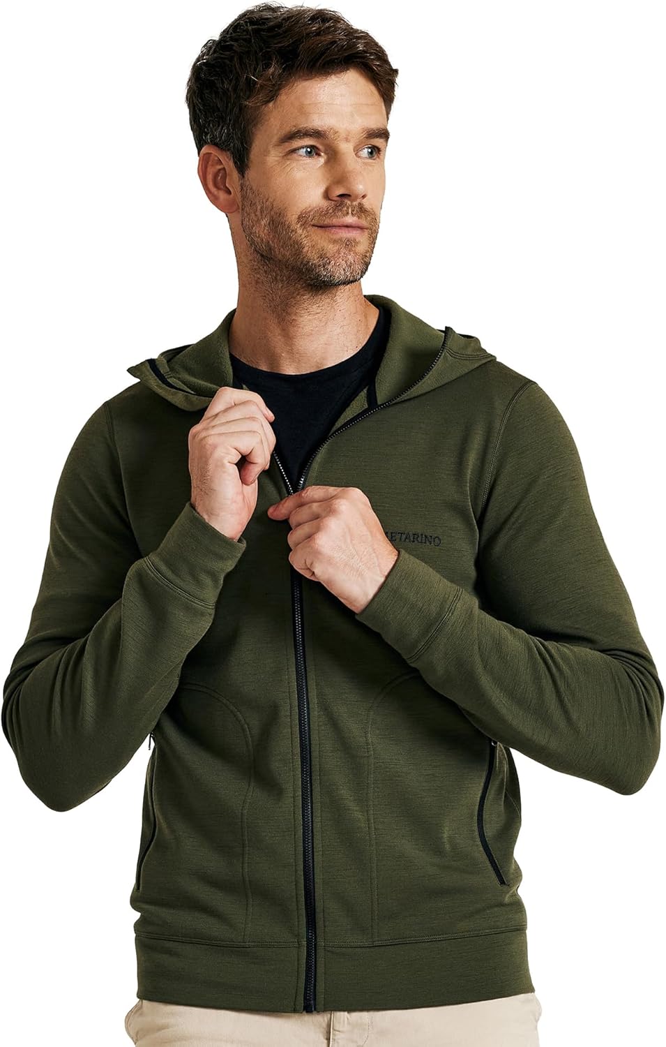 Merino Wool Jacket Mens Zip Up Hoodie Coat Long Sleeve Hooded Sweatshirt for Hiking,Hunting,Cycling,Sports Merino Wool Jacket Mens Zip Up Hoodie Coat Long Sleeve Hooded Sweatshirt for Hiking,Hunting,Cycling,Sports