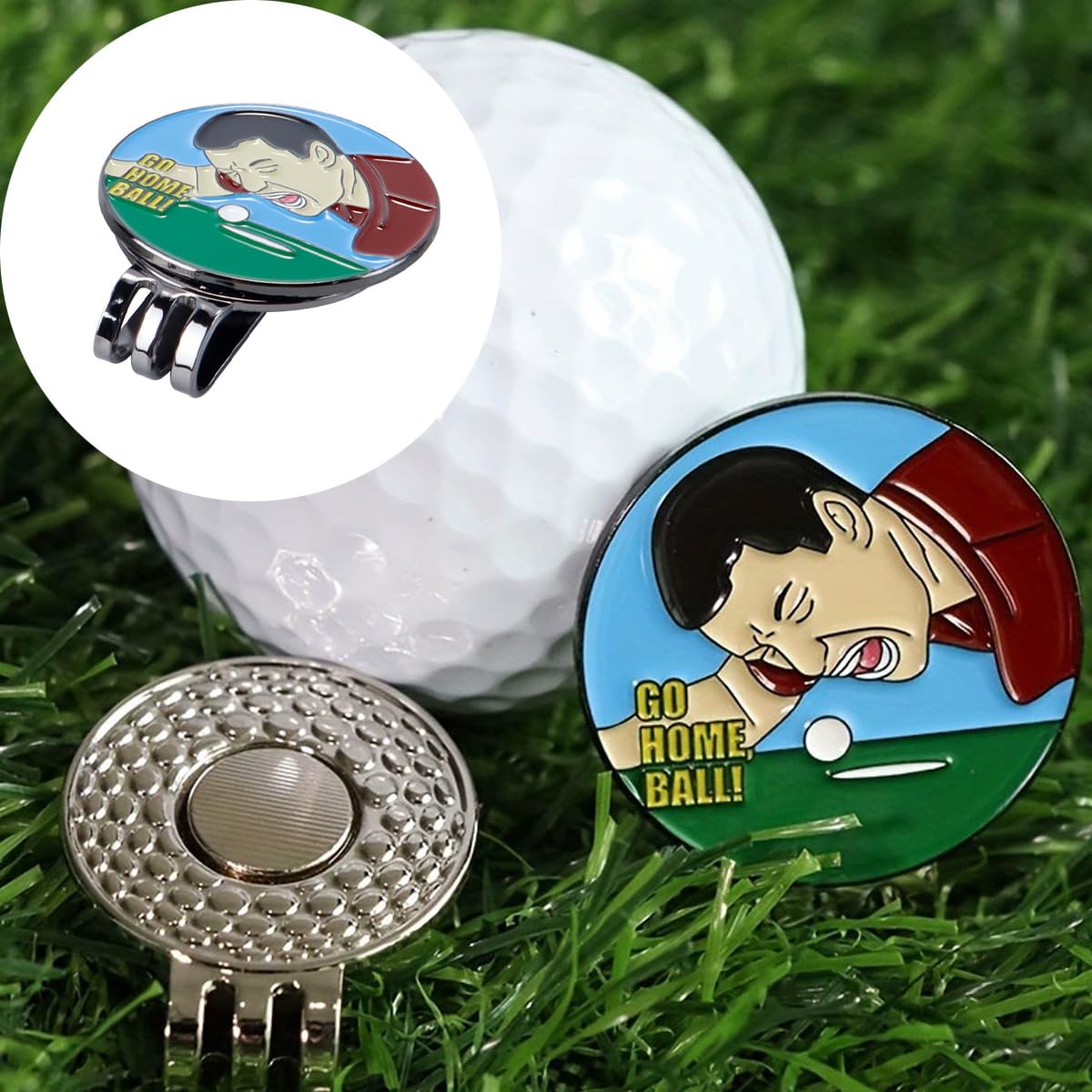 Clip magnético para sombreros de golf, 3 marcadores de pelotas