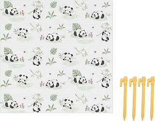 YIKANGHENG Disposable Waterproof Camping Blanket, 78 Inch x 78 Inch Plastic Picnic Mat for Beach and Park Camping (L)