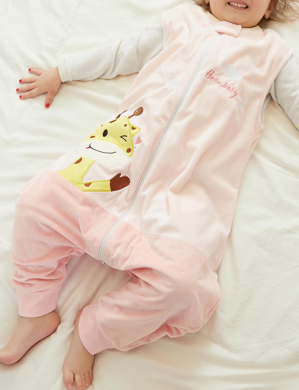 Happy Cherry Baby Sleep Sack with Feet Toddler Sleeping Bag Spring Winter Swaddle Wearable Blanket Sleeveless