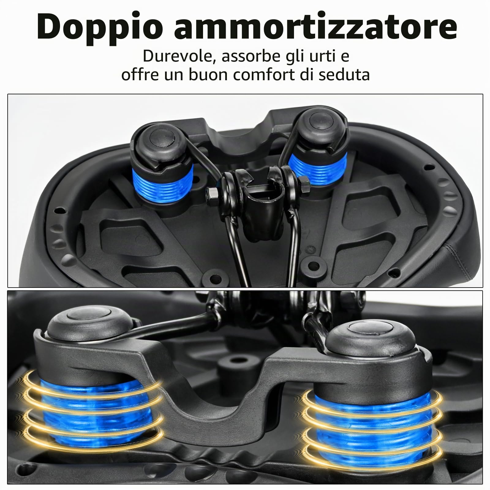 KOOOGEAR Sella per bicicletta da uomo e da donna, comoda, extra larga, traspirante, ergonomica, universale, ricambio per bici da città, Ebike, cyclette, mountain bike