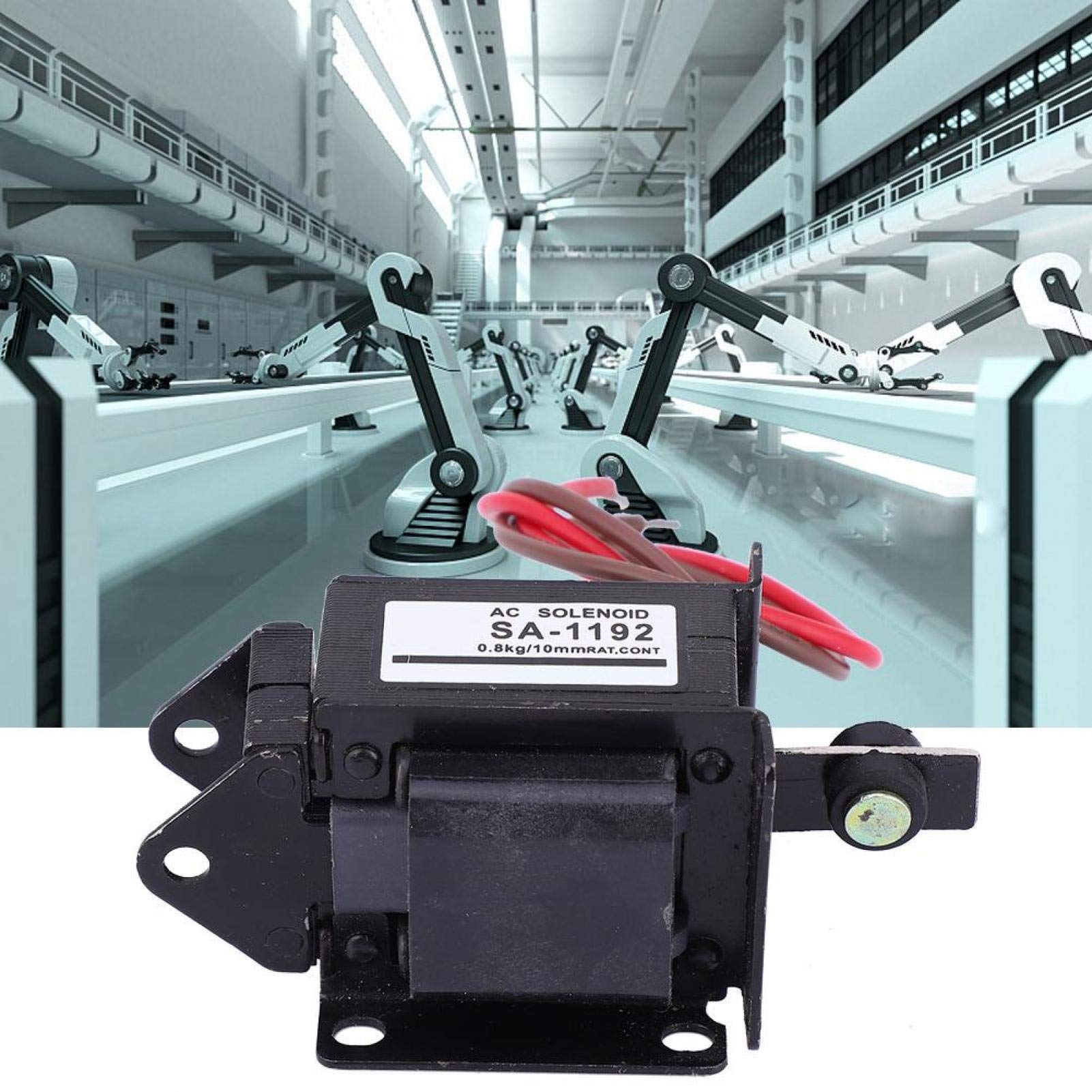 1192 Elettromagnete Push Pull, Facile Installazione 220VAC 7.8N Corsa 10mm Elettromagnete Basso Attrito per Macchine Civili per l'Automazione Industriale