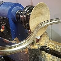 Vista 3 de Soporte de herramientas de torno curvo de 5/8 pulgadas de acero inoxidable para torno de madera, soporte de herramientas de torno de madera