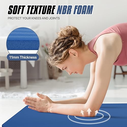 Miniatura 7 de MADOG Tapete de yoga de 12 pulgada de grosor con correa de transporte, espuma NBR antidesgarro de alta densidad