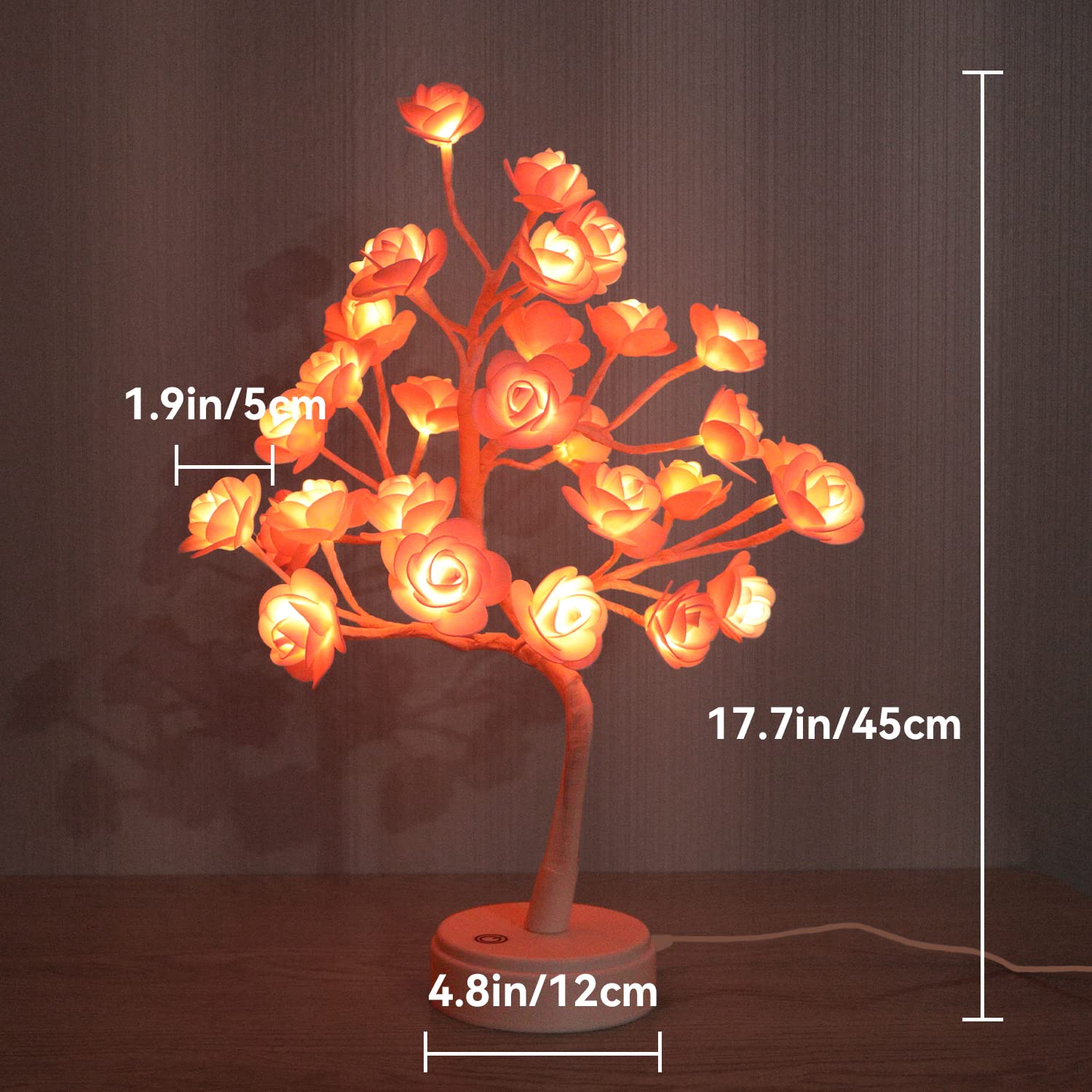 Amazon.co.jp : ITICDecor ローズツリーランプ 30 LED サイドナイト