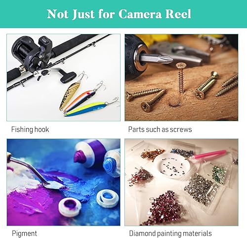 Miniatura 7 de JOVITEC 200 unidades de contenedores de película de plástico blanco de 1.378 in vacíos para carrete de cámara, contenedores de almacenamiento con