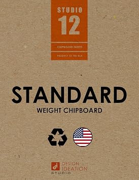Standard Weight Chipboard Sheets. STUDIO 12 Brand. 5.5" x 8.5" .022 Thickness. 50 Sheets