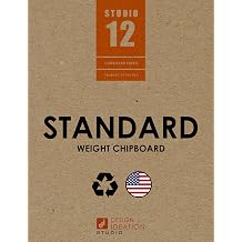 Standard Weight Chipboard Sheets. STUDIO 12 Brand. 9" x 12" .022 Thickness. 25 Sheets