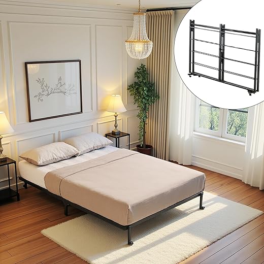 FetiNes Folding Bed 140 x 200 cm – Black