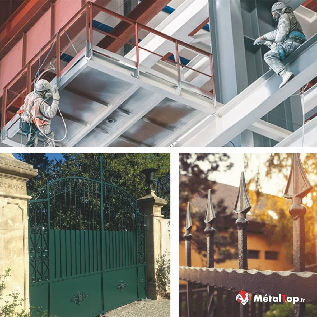 Peinture Metal Gris Anthracite RAL 7016-1 L Protection Antirouille