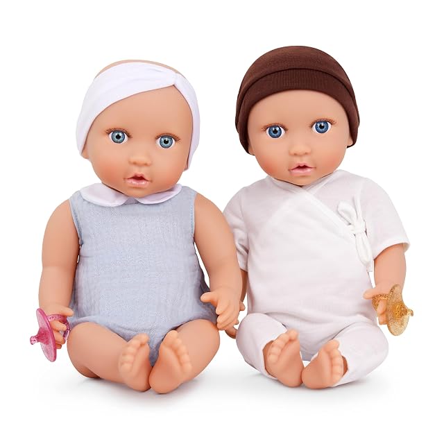 LullaBaby Set de muñecos Gemelos bebé realistas de 36 cm
