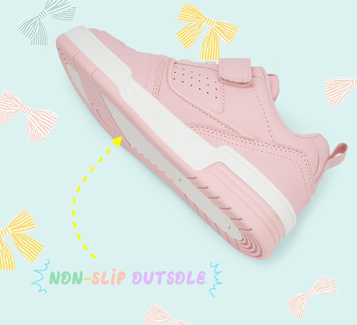 LUCKY STEP Kid's Slip On Sneaker Comfort Casual Running Tennis School Low Top Sneaker Strap Athletic Walking Shoes for Children/Boys/Girls - Image 3