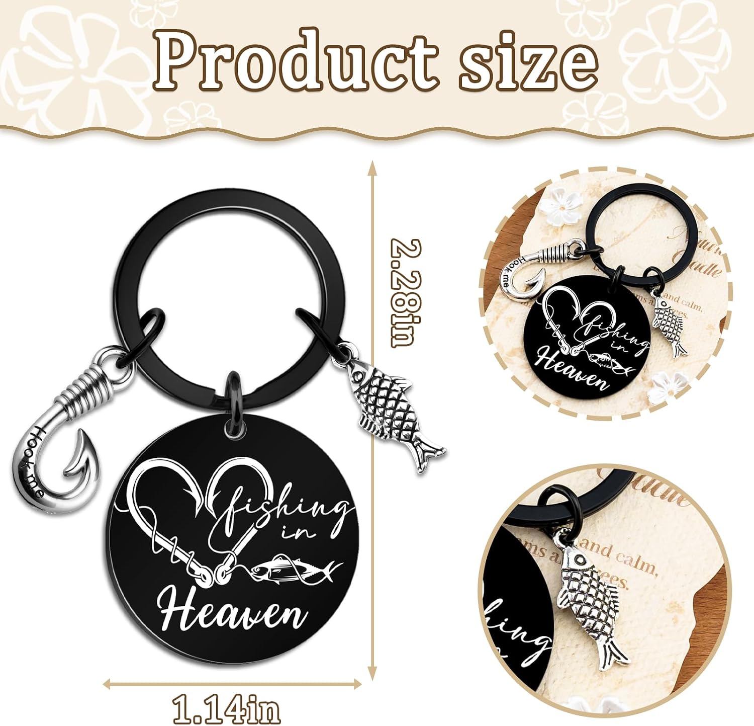Fishing in Heaven Cremation Urn Keychain Fish Memory Key Chain Accessories Fishing Gag Gifts for Men Memorial Fish Urn Memorial Keychain Sympathy Gifts for Loss of Loved One Bereavement Gift
