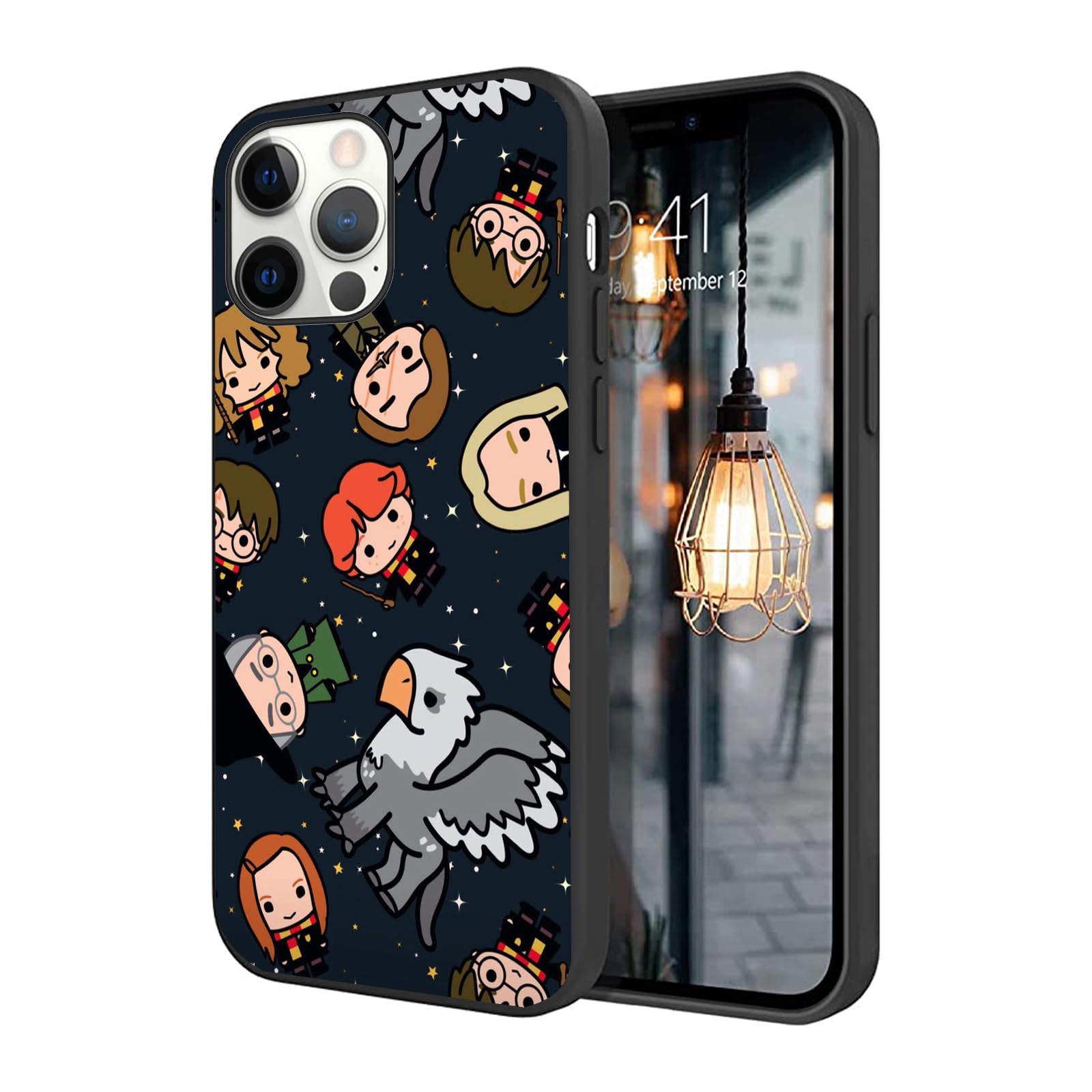 BOXUEZHENU Compatible with Fashion iPhone 15 Pro Case, Protective Shockproof Scratch Resistant Soft TPU Case(Harry-Magic-2)