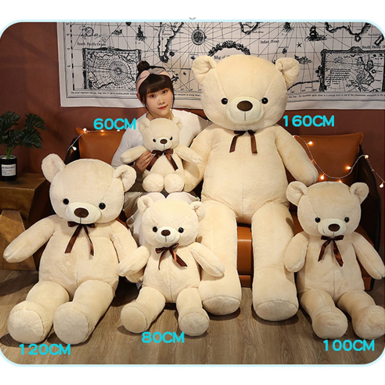 テディベア　クマさん 楽天市場】くま ぬいぐるみ リボン付き 大きい クマ teddybear