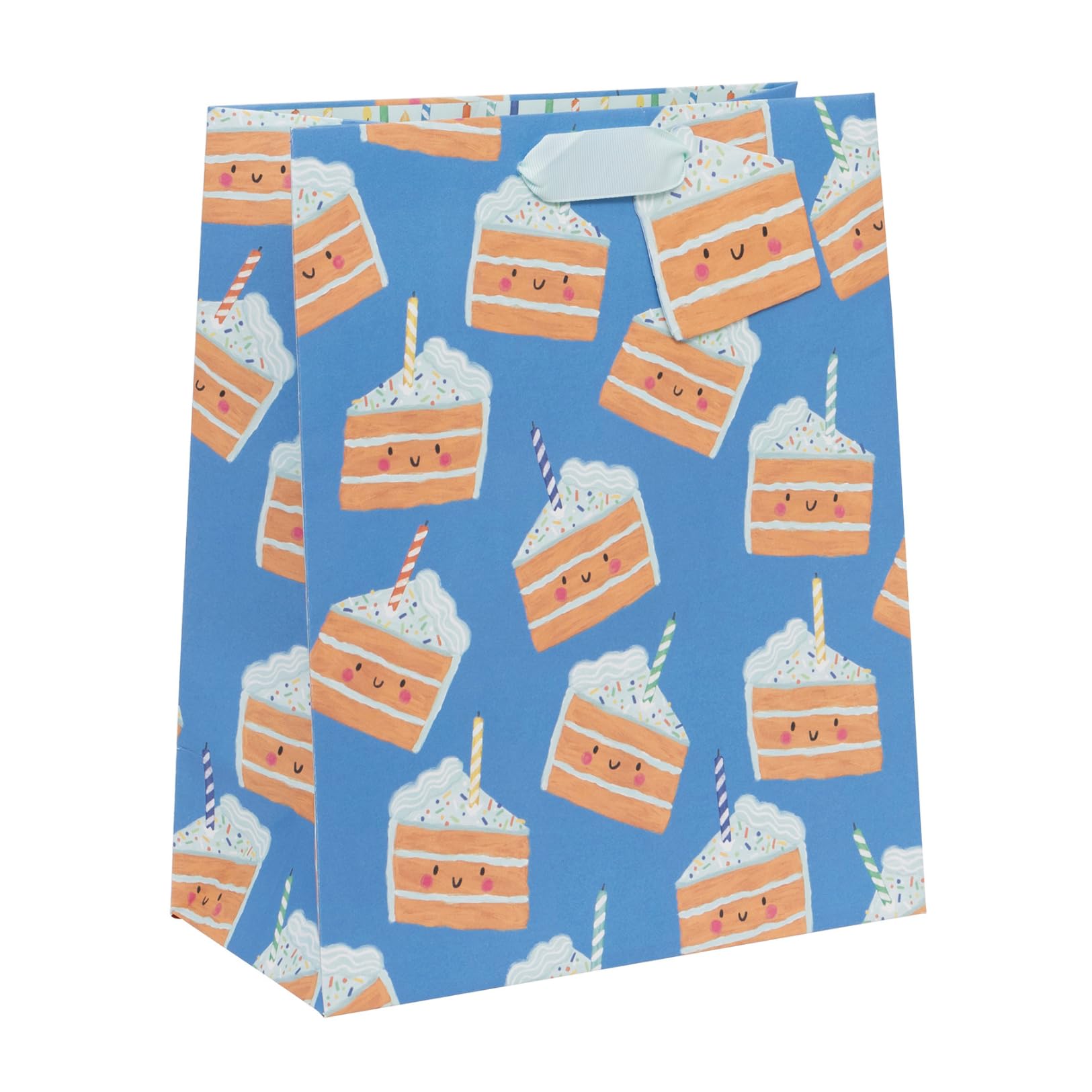 Glick Luxury Large Gift Bag, Cakey Blue, Unisex Recyclable Bag for Birthdays & Celebrations, 315 x 260 x 135 mm, Blue