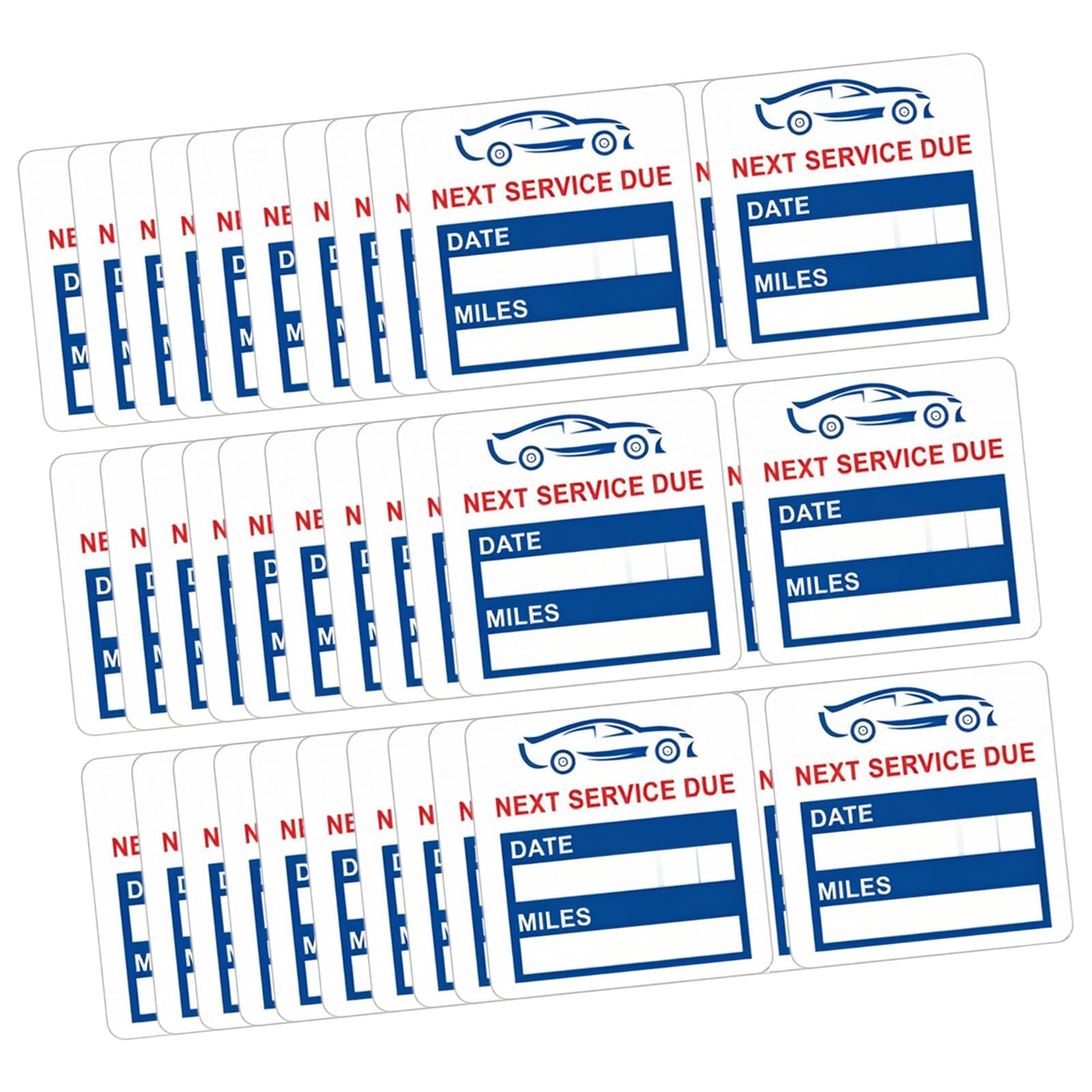 10 Sheets Automotive Oil Change Tracking Stickers for Windshield and Garage Use Statics Cling Vehicle Decal Windshield Reminder Decals