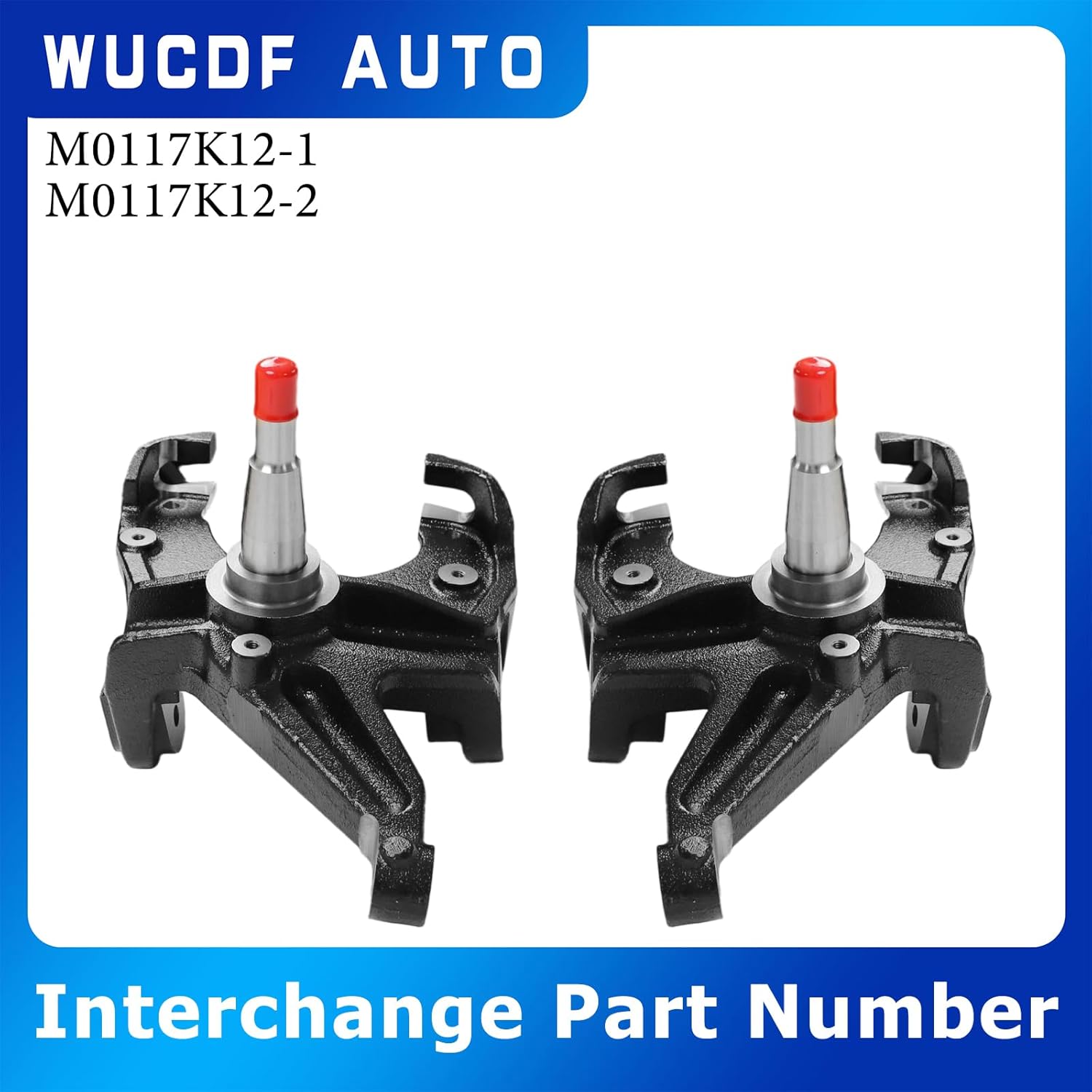 2.5" Front Drop Spindles Lowering Suspension Kit W/1.25" Rotor 2WD For Chevy C10 2WD 1973-1987 For 1973-1987 Chevy GMC C10 Pickup 2WD Replaces# M0117K12-1,M0117K12-2