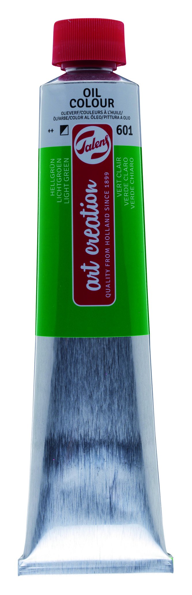 Talens Art Creation Oil Colour - 200 ml Tube - Light Green 601 - Semi-Opaque with Good Lightfastness - Ideal for All Oil Painting Techniques
