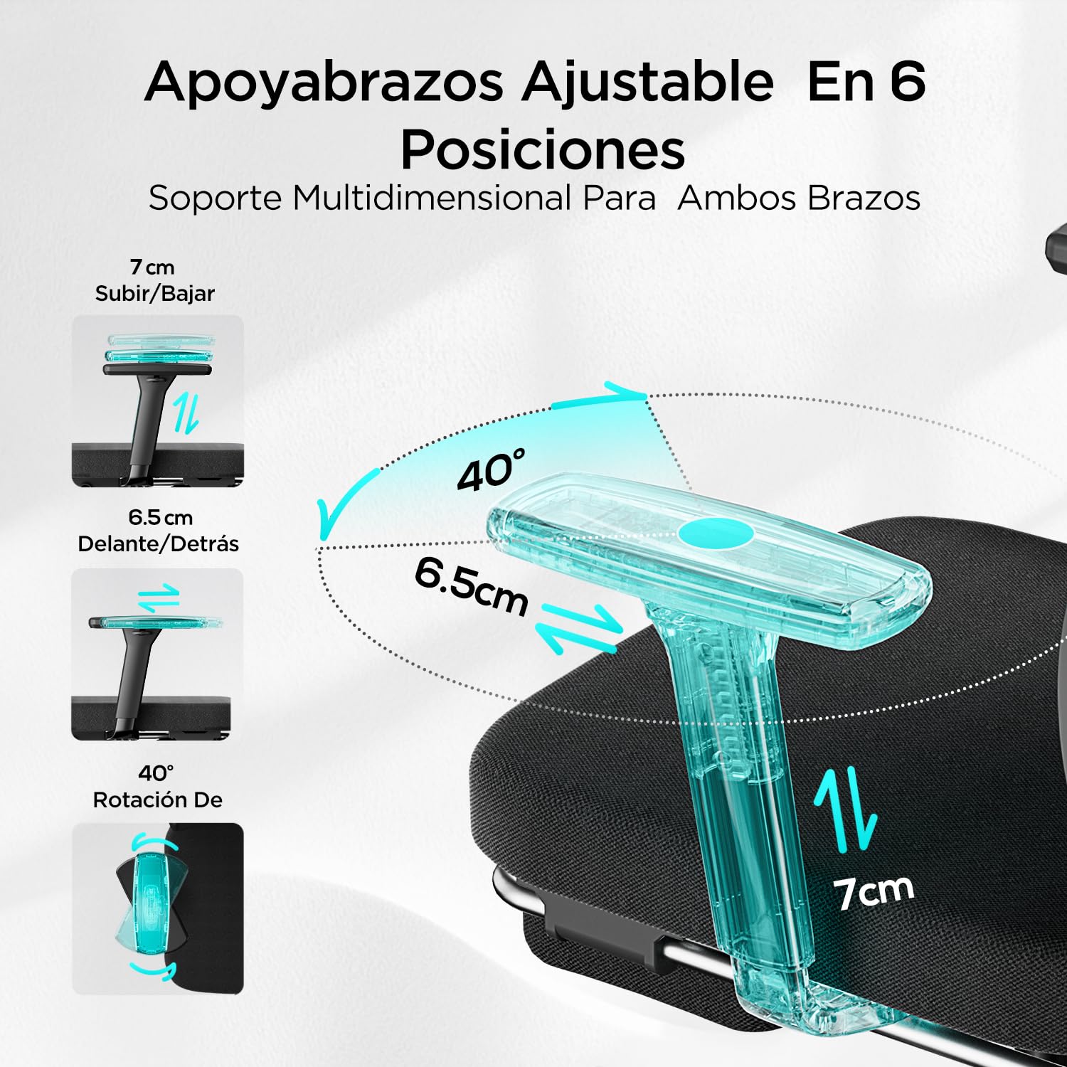 Hbada P3 Silla Ergonomica Escritorio, Silla Oficina Soporte Lumbar, Silla de Ordenador reclinable de ángulo Grande, Respaldo de Malla elástica, Negra