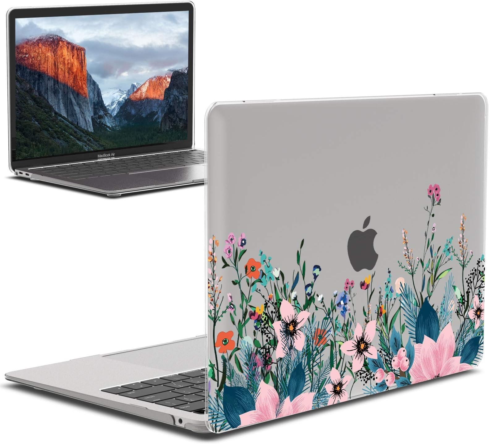 IBENZER Compatible with 2022 2021 2020 MacBook Air 13 inch case M1 A2337 A2179 A1932, Plastic Hard Shell Case for Mac Air 13 Retina Display with Touch ID, Orris, MAD-T13AFL