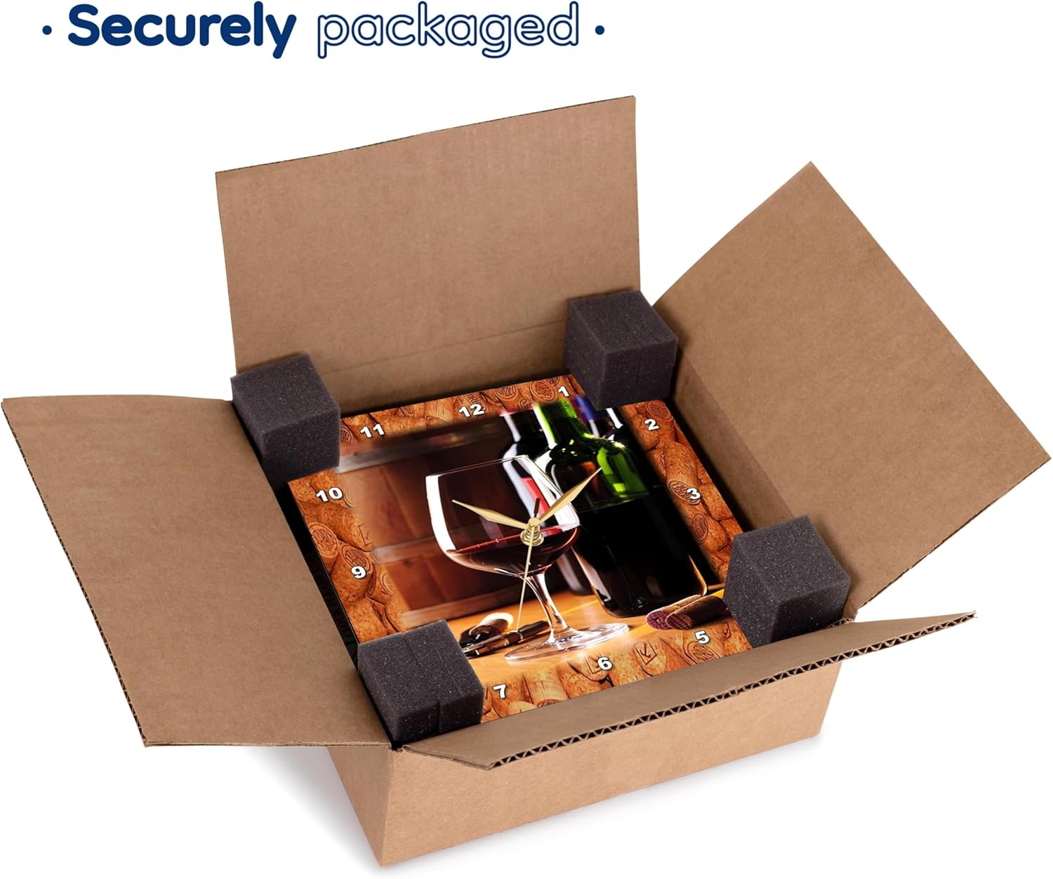 3dRose DPP_62548_3 Share Some Wine with Me Wall Clock, 15 by 15-Inch