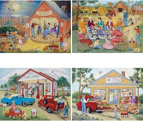 Miniatura 10 de Bits and Pieces - Paquete múltiple 4 en 1 - Rompecabezas de 300 piezas para adultos-Cada uno mide 16 x 20 pulgadas (18.1 in x 24.0 in) - Amigable