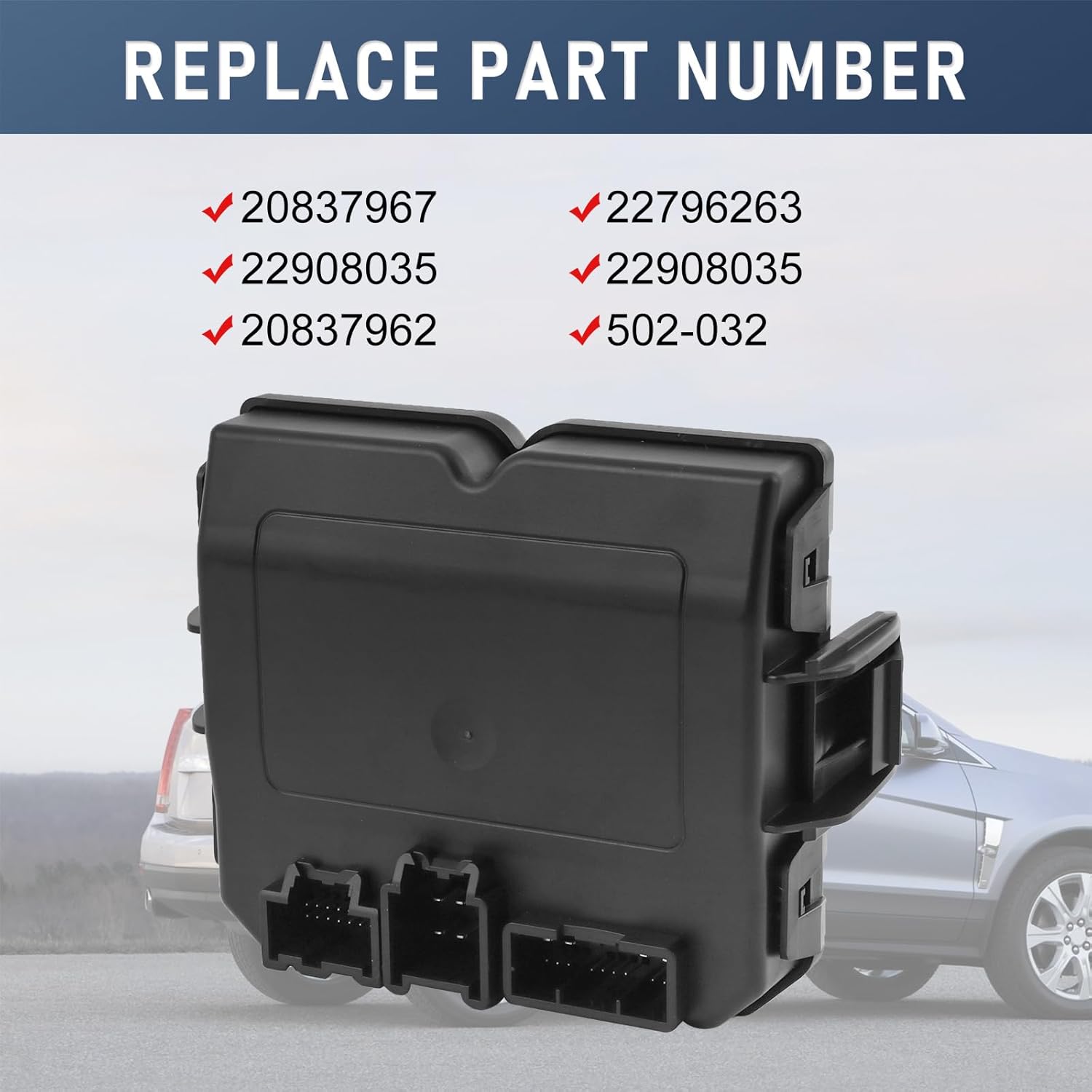 Rear Liftgate Control Module Compatible with SRX V6 2010-2015, Replace 20837967 22908035 502-032