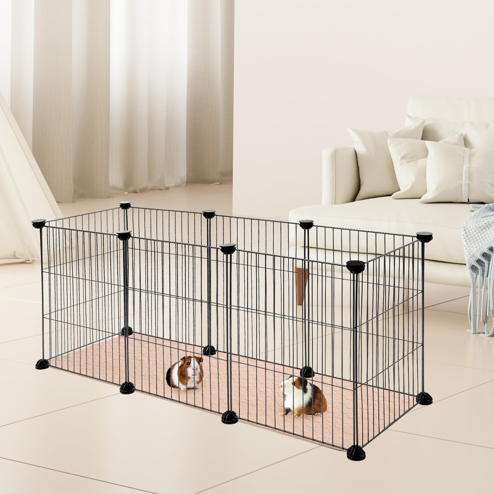 Scenereal Meerschweinchen-Käfigeinlage, Fleece-Einlage, starke Wasseraufnahme, Meerschweinchenbett, wiederverwendbar, waschbar, weiche und bequeme Matte für kleine Tiere, Chinchillas, Hamster, Hase