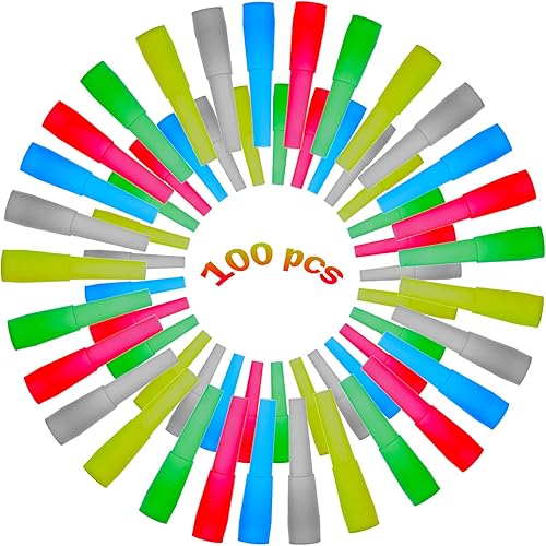 SunWamntin - Juego de 100 piezas para manguera de narguile desechable, narguile de agua, lavable, puntas de boca de plástico sin BPA, accesorios de