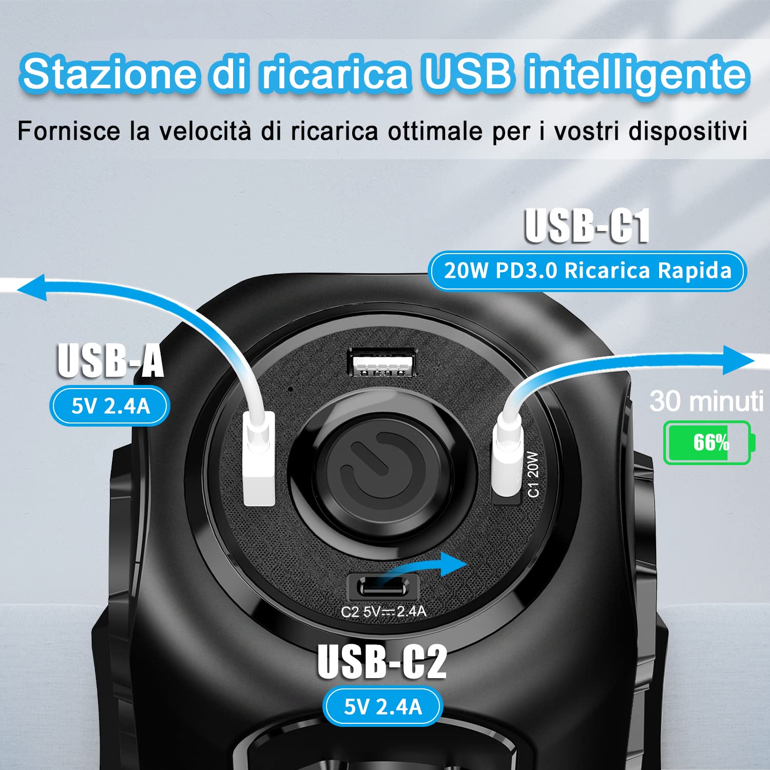 TOPREK Multipresa Verticale con 8 Prese Universali ITA 10/16A e Schuko e 2 Tipo C e 2 Tipo A(USB-C1 20W PD3.0 Ricarica Rapida), 4000W/16A, Ciabatta Multipresa con Interruttore,2M Cavo,Spina 16A,Nero