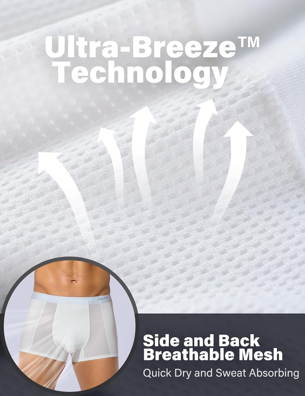 Arjen Kroos Mens Boxer Briefs Sexy Modal Mesh Underwear with Pouch Moisture Wicking Breathable Trunks 1 Pack - Image 2