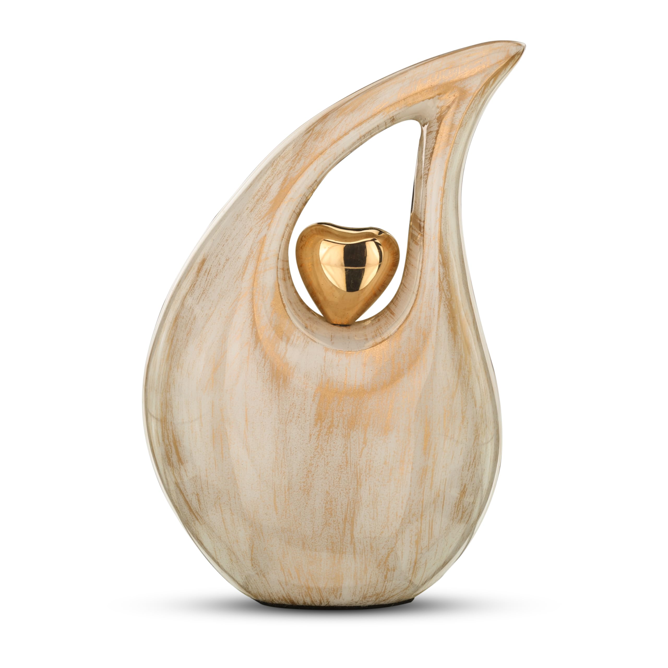 Asche-Urne in Tropfenform, klein, für Damen, 250 ml, 15,2 cm hoch, mit Sicherheitsdeckel, inklusive Samtbeutel, ideale Erinnerungsbox