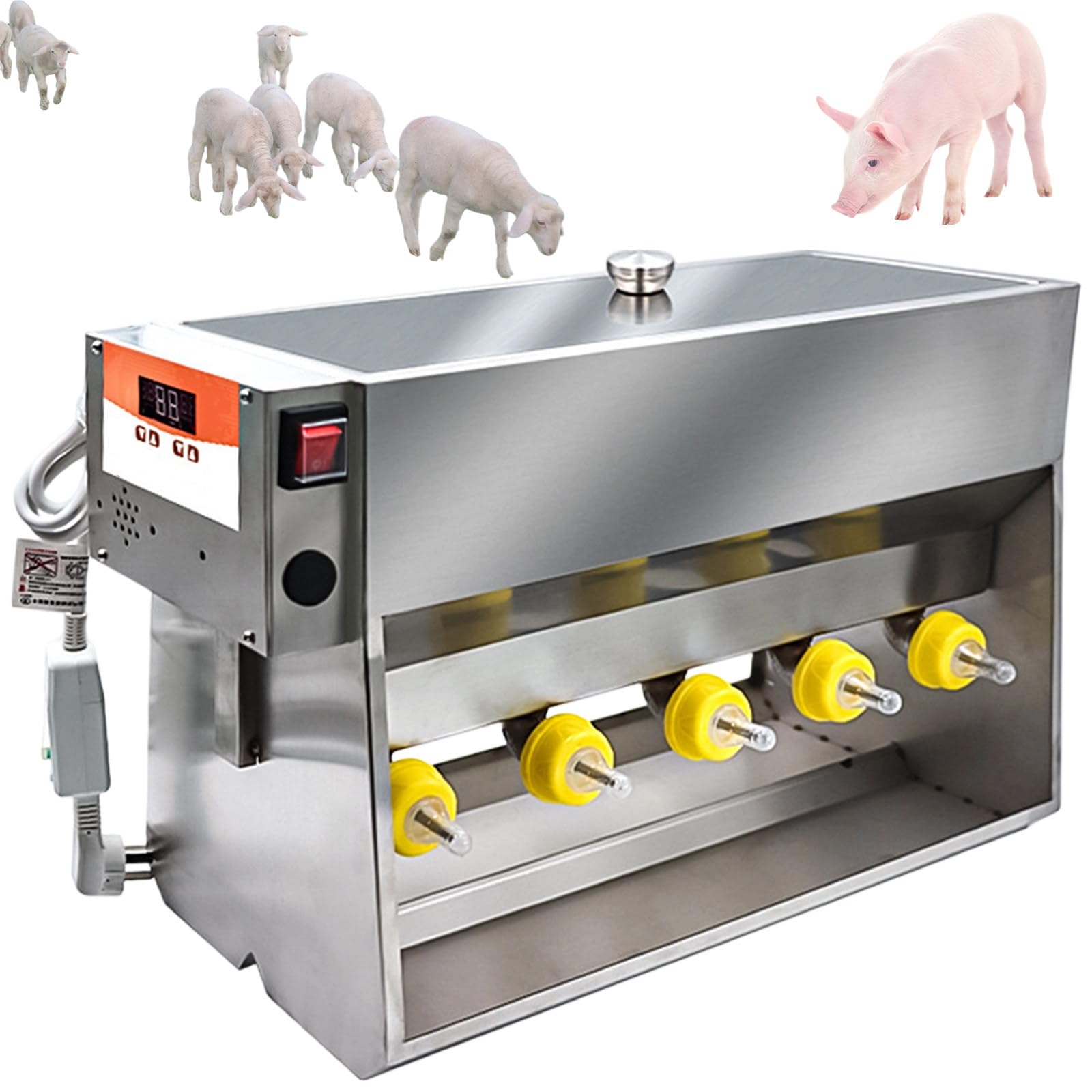 Alimentador automático de leche con simulación de sonido, protección segura contra quemaduras en seco, alimentador de pezón 10/14, duradero y fácil de limpiar, simula la voz de la siembra, versión