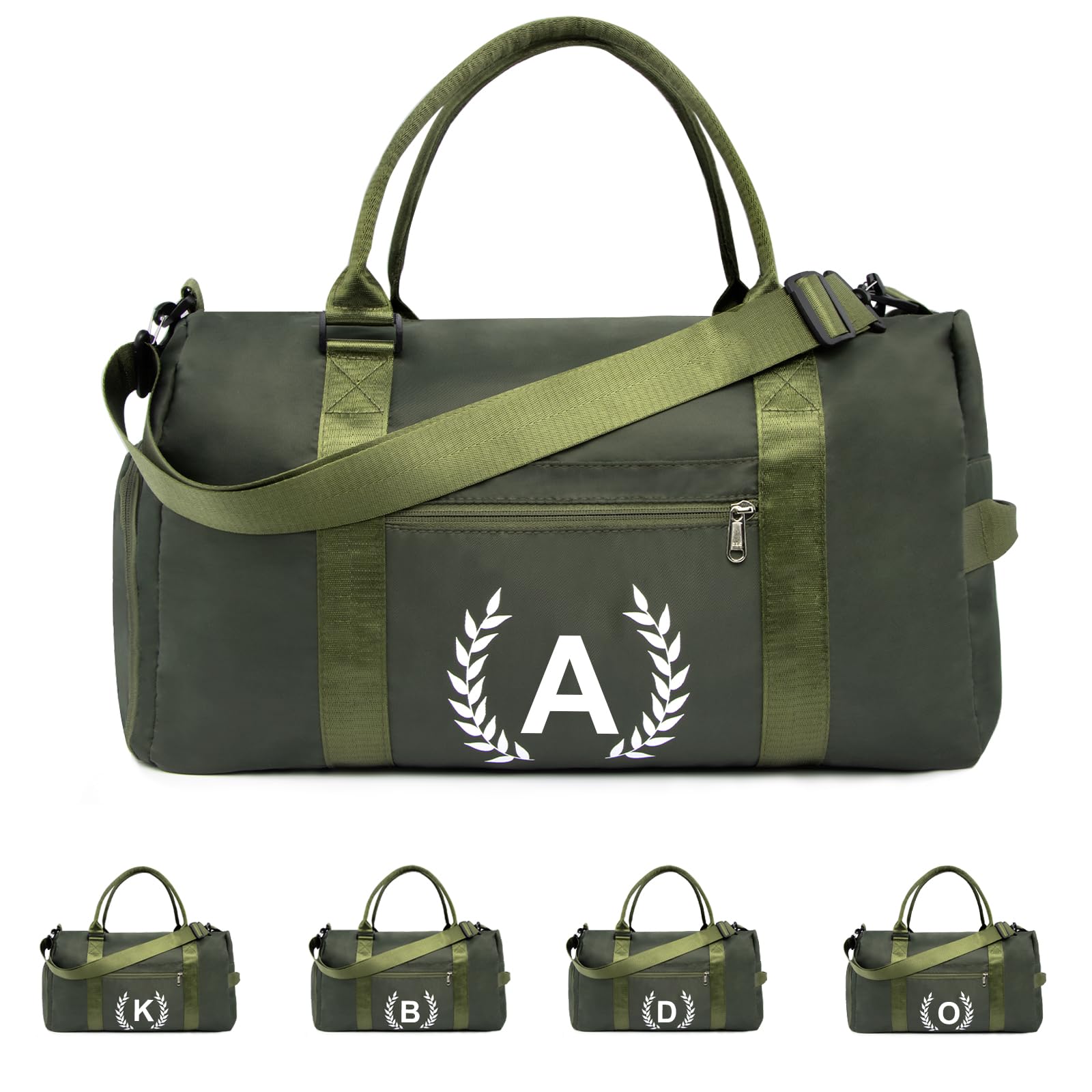 Gym Bag with Shoe Compartment - Personalized Monogrammed Duffle for Sports, Travel, and Workout with Initials