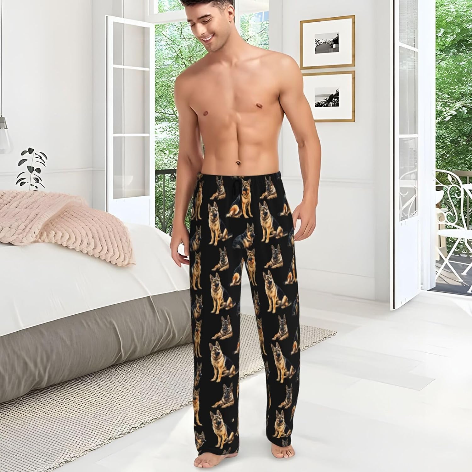 Men'S Comfy Pajama Pants Stretch Sleepwear Lounge Pants With Pockets & Drawstring