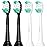 BrightDeal Replacement Toothbrush Heads for Philips Sonicare ProtectiveClean 4100 5100 6100 DailyClean DiamondClean EasyClean PowerUp Plaque Control C2 G2 HX6817/01 HX6857/11 White&Black, 4 Pack