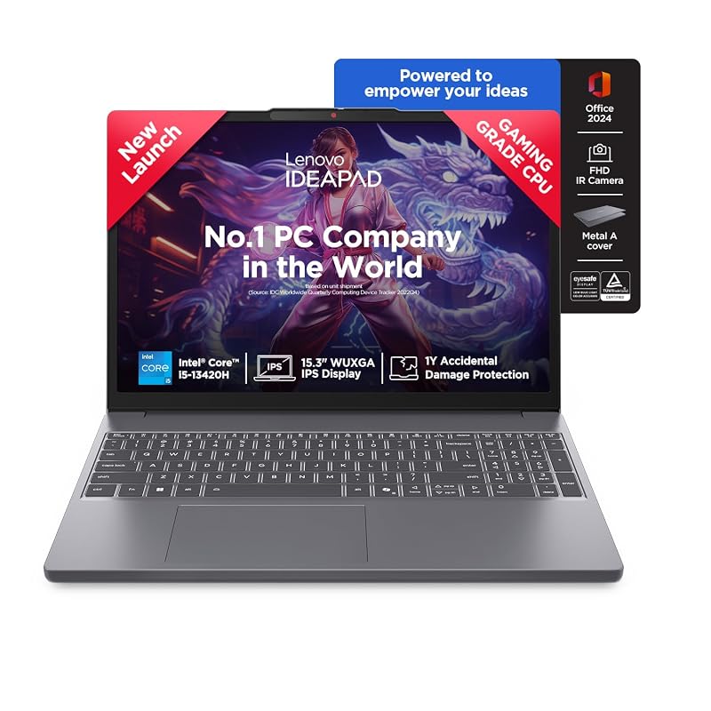 Lenovo IdeaPad Slim 3, Intel Core i5 13420H, 24GB RAM, 1TB SSD, 15.3" WUXGA