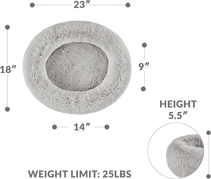 Cama Redonda Perro Pequeño Lavable Antiansiedad miniatura 9