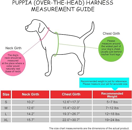 Miniatura 4 de Puppia Kovo - Arnés para perro sobre la cabeza, cálido patrón de leopardo de invierno, ajustable, pecho para perros pequeños y medianos, beige,