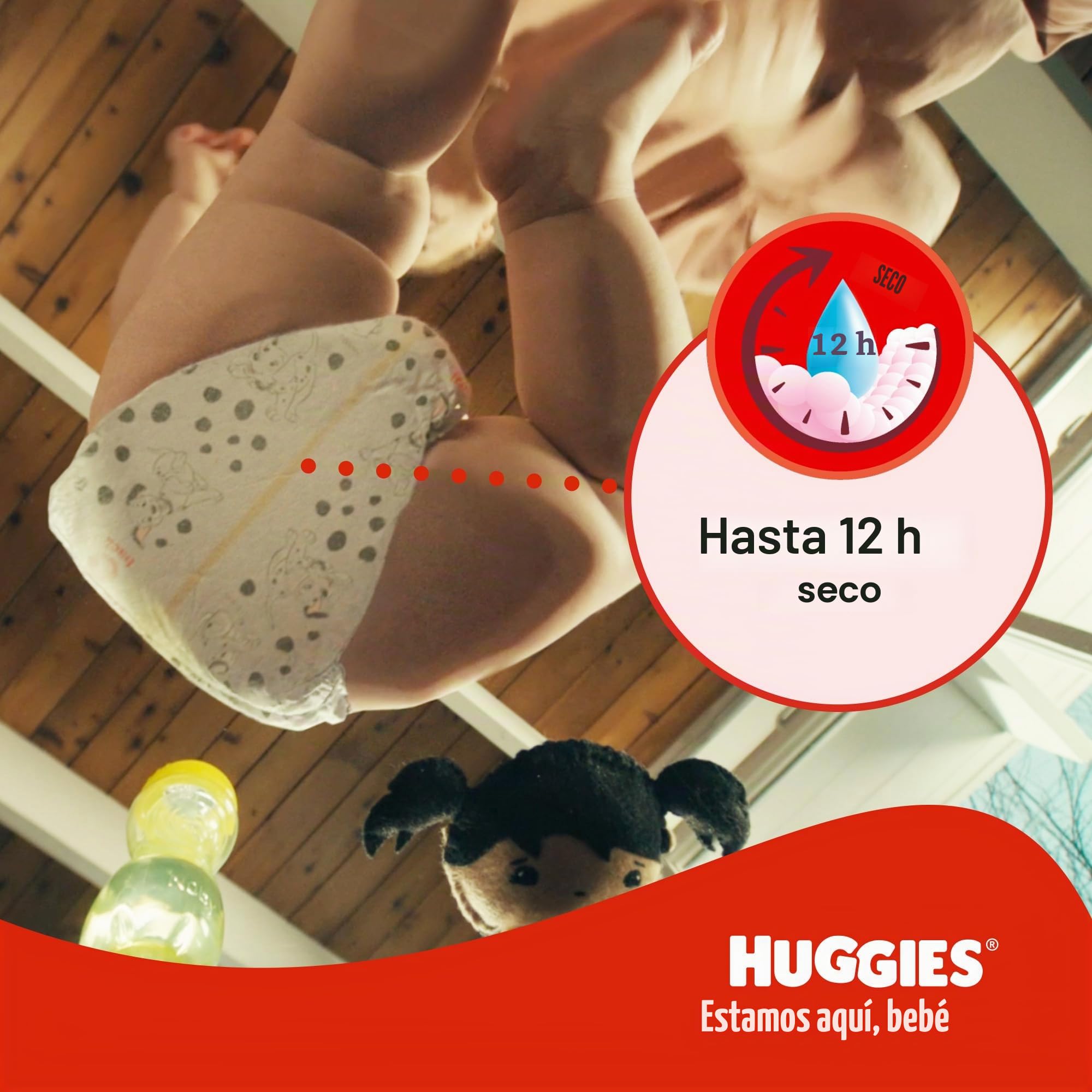 Huggies Little Movers Pañales para Bebé con Diseños Disney Talla 4 (7-18 kg), Comodidad para la Piel 24/7, 3 Packs de 50, Total 150 Pañales