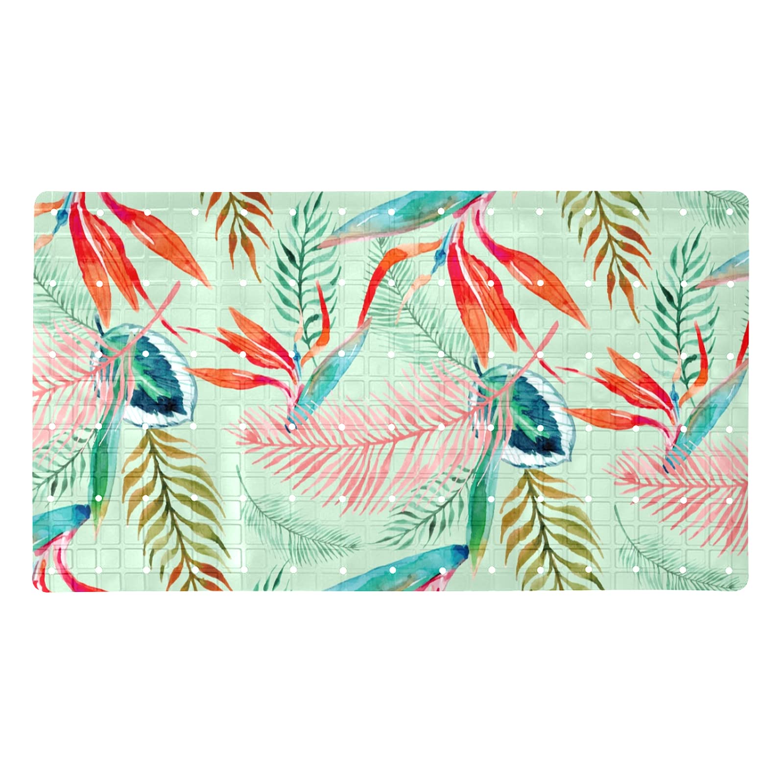 Tapis de bain tropical feuilles d'aquarelle pour transformer votre salle de bain en oasis