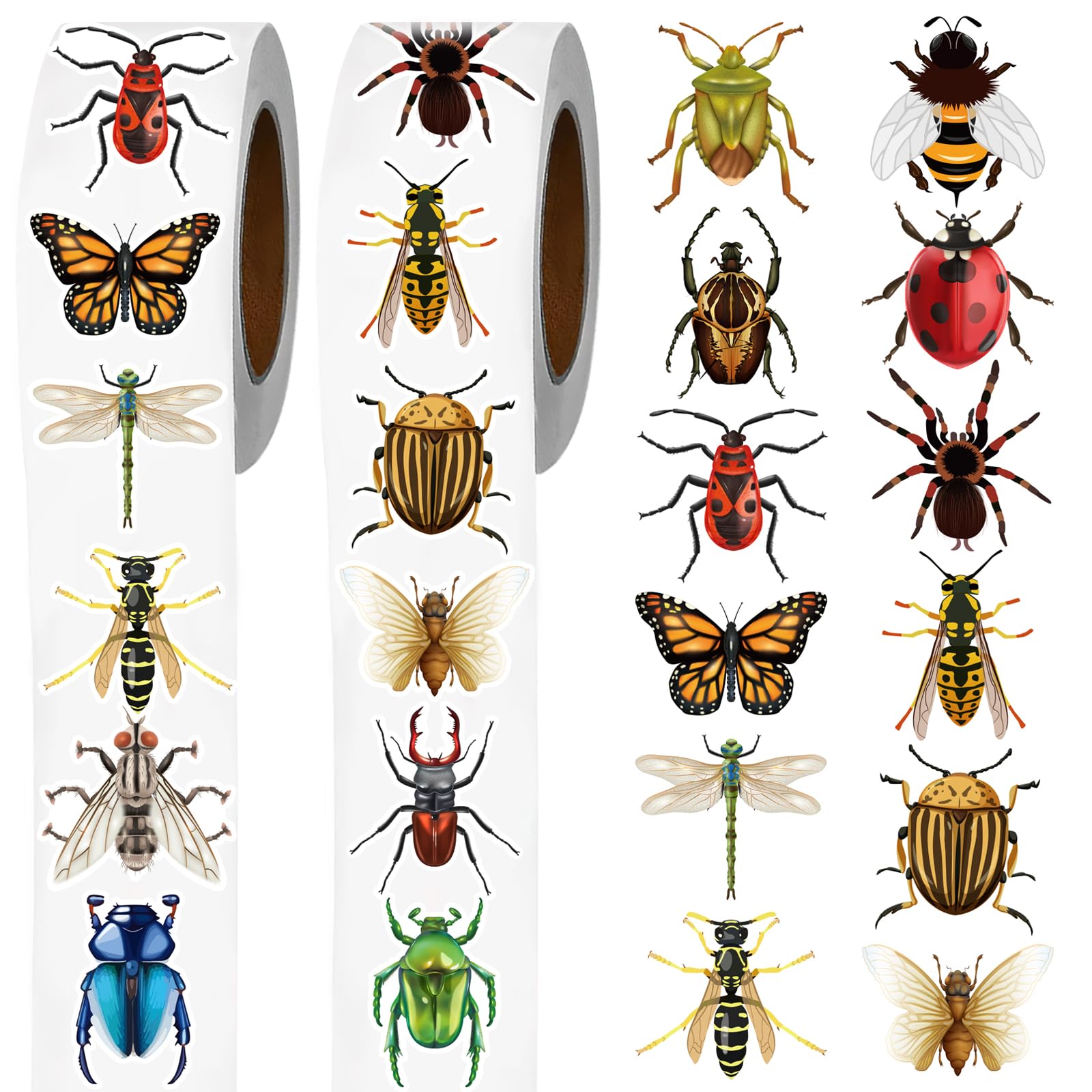 Bug Guard Sticker Insect Stickers Insect Bug Stickers Roll – 1000Pcs Small Animal Decals ...
