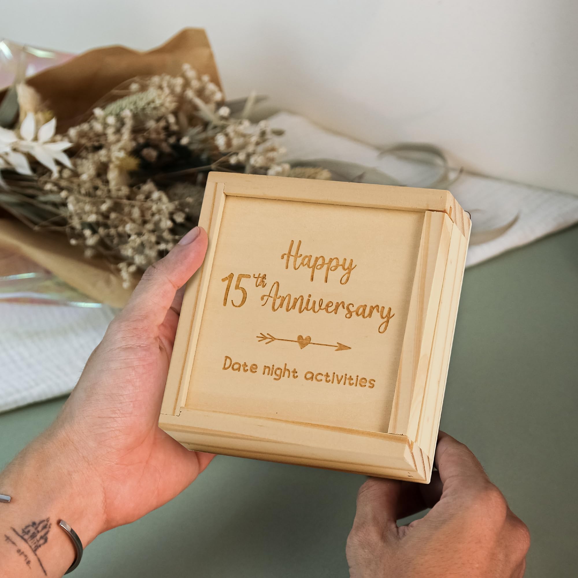 Amazon.com: WOODAMORE 15 Year Anniversary Wood Gifts for Him Her