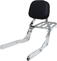 Vista 9 de YHMOTO Respaldo Trasero de Asiento para Pasajero con Portaequipaje para Honda Shadow Aero 750 VT750C 2004-2023 (Cromo)