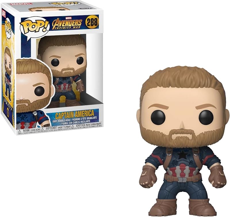 Funko Marvel: Marvel Avengers Infinity War - Capitán América - Figura coleccionable de vinilo - Idea de regalo - Mercancía oficial - para niños y adultos - Fanáticos del cine - Figura modelo para coleccionistas y exhibición