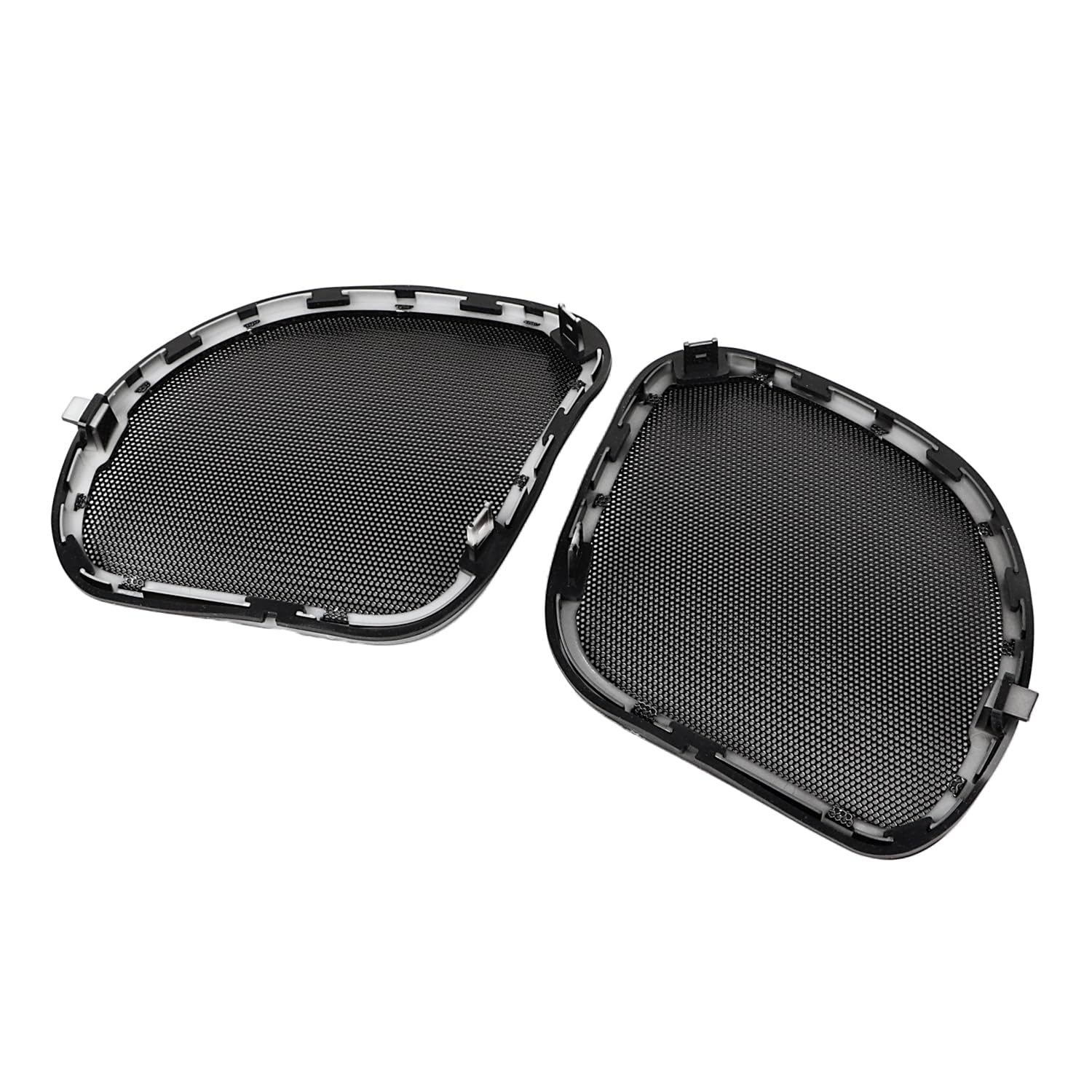 Moto Fairing Mesh Anteriore Altoparlante Griglie Copertura Altoparlante Griglie Trim per Harley Road Glide FLTRX FLTRK 2015-2023(Maglia nera + taglio nero)